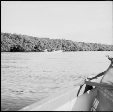 Boats on a river, Nasalai, Fiji, 1966 / Michael Terry