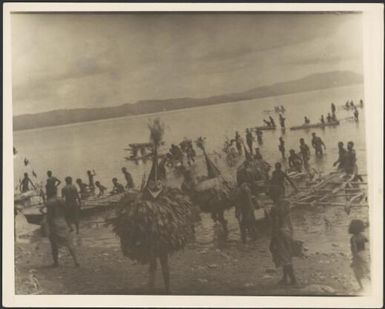 Three Dukduks, Rabaul Harbour, New Guinea, 1929 / Sarah Chinnery