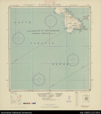 Vanuatu, Malekula Island, Series: AMS X401, Sheet SE 58-3, 1944, 1:500 000