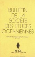 Bulletin de la Société des Études Océaniennes numéro 203