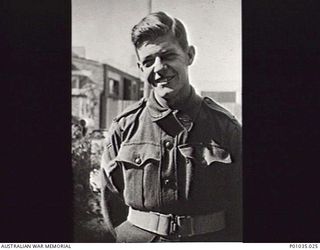 C. 1944. PORTRAIT OF BILL BACHE, A SPOTTER WITH THE NEW GUINEA AIR WARNING WIRELESS COMPANY (NGAWW)