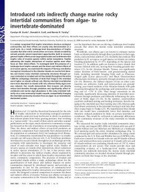 Introduced rats indirectly change marine rocky intertidal communities from algae- to invertebrate-dominated