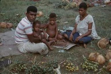 [Family sitting together in Lae, Papua New Guinea]