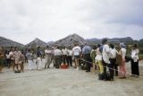 Federated States of Micronesia, people in security line at Yap Island airport