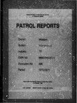 Patrol Reports. Western District, Morehead, 1970 - 1971