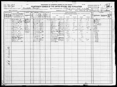 New York: NEW YORK County, Enumeration District 1538, Sheet No. 107B