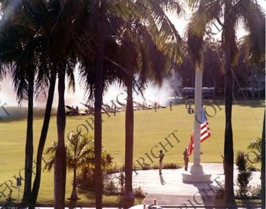 Final honors for former President Harry S. Truman at Ft. Shafter, Hawaii