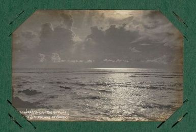 'Moonbeams turn the rippling sea to netted links of silver'. From the album: Banaba (Ocean Island)