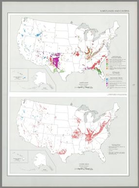 Karstlands / compiled by William E. Davis with contributions from William R. Halliday, U. S. Geological Survey, 1968 -- Cavern areas.