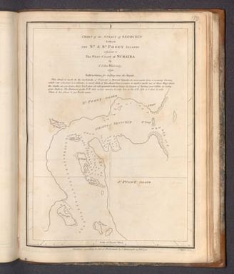 Chart of the Strait of Secockup between The No. & So. Poggy Islands adjacent to The West Coast of Sumatra by C. John Whiteway, 1750