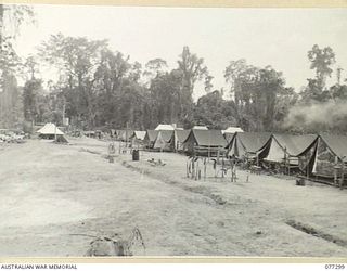 TOROKINA AREA, BOUGAINVILLE ISLAND. 1944-12-01. PERMANENT QUARTERS FOR THE SERGEANTS AND MEN ON THE STAFF OF THE 2/1ST AUSTRALIAN GENERAL HOSPITAL IN THE 4TH BASE SUB AREA