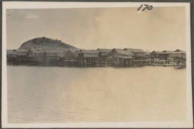 Hanuabada village from the sea, Port Moresby, Papua New Guinea, probably 1916