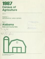 1987 census of agriculture, pt.1- Alabama