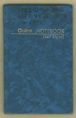 [Sherwin Carlquist field notebook from 1982 - 1989 expeditions to Japan, California, Texas, Arizona, Utah, and Hawaii]