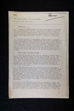 Land tenure in Vanuatu, the old and the new, by Hon Donald Kalpokas, MP