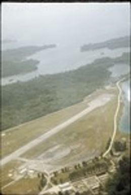 Momote runway, Manus Island, aerial view