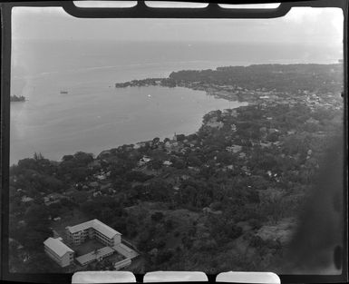 Papeete, Tahiti, showing town, houses and lagoon