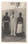 George, Colonel JK Murray and Wairi, Port Moresby, c1948