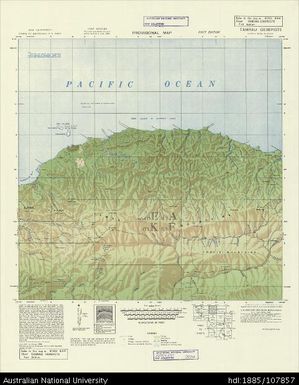 Indonesia, Dutch New Guinea, Tamrau Gebergte, Series: HIND 644, 1946, 1:250 000