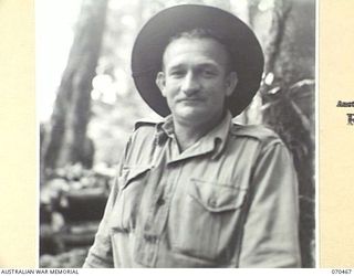 PROTHERO 2 AREA, FARIA RIVER, NEW GUINEA, 1944-02-16. QX15534 WARRANT OFFICER II, W.L. WRIGHT, A COMPANY SERGEANT MAJOR OF "A" COMPANY, 57/60TH INFANTRY BATTALION, WHO WAS LATER KILLED IN ACTION AT ..