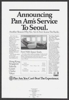 Announcing Pan Am's Service to Seoul.