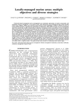 Locally-managed marine areas: multiple objectives and diverse strategies
