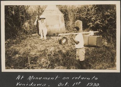 Monument at Vunidawa?, October 1930