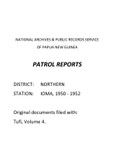 Patrol Reports. Northern District, Ioma, 1950 - 1952