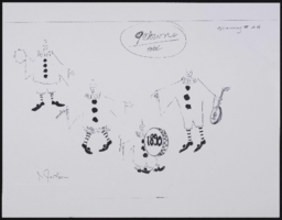 Cancan costume design drawings