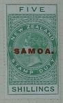 Stamp: New Zealand - Samoa Five Shillings