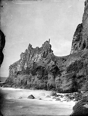 Pinnacles above coastal rocks