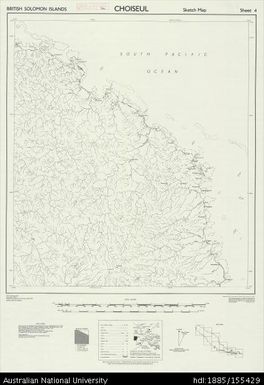 Solomon Islands, British Solomon Islands, Choiseul, Series: X715 (Sketch), Sheet 4, 1959, 1:50 000