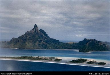 Tahiti - aerial view of island