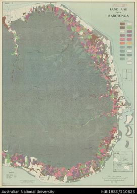 Cook Islands, Land Use Map of Rarotonga, Land Use of the Cook Islands Series No. 1, Sheet 2, 1:7 920, 1970