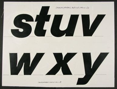 ChurchwardSans ExBold Italic 83 Hand Drawn Board