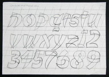 Churchward Chinajap Exbold Italic Sketch