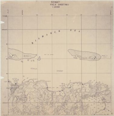 [Admiralty Islands 1:20,000 field sheet] (Bowat field sheet 1)