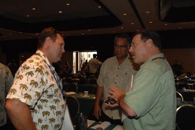 [Assignment: 48-DPA-09-30-08_SOI_K_Isl_Conf_Final] Final day of Insular Areas Health Summit [("The Future of Health Care in the Insular Areas: A Leaders Summit") at the Marriott Hotel in] Honolulu, Hawaii, where Interior Secretary Dirk Kempthorne [joined senior federal health officials and leaders of the U.S. territories and freely associated states to discuss strategies and initiatives for advancing health care in those communinties [48-DPA-09-30-08_SOI_K_Isl_Conf_Final_DOI_0897.JPG]