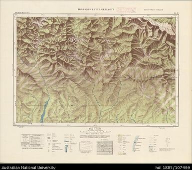 Indonesia, Western New Guinea, Johannes Keyts Gebergte, Series: Nederlands-Nieuw-Guinea, Sheet 18-W, 1956, 1:100 000