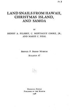 Land snails from Hawaii, Christmas island, and Samoa