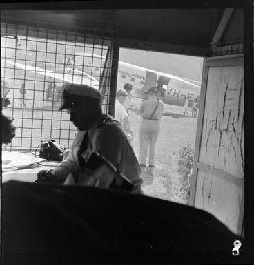 Qantas Empire Airways, Mr I Little, purser, Rabaul Airfield, New Britain, Papua New Guinea