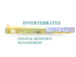 Coastal resource management - Invertebrates