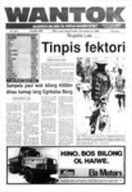 Wantok Niuspepa--Issue No. 0958 (November 12, 1992)