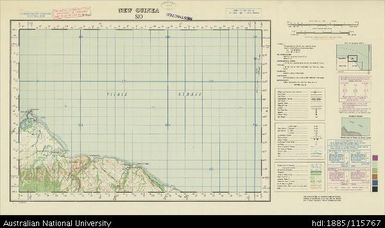 Papua New Guinea, Equatorial New Guinea, Sio, 1 Inch series, Sheet 1670, 1945, 1:63 360