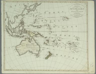 Karta ofver Australien eller Polynesien / sammandragen och graverad af E. Akerland pa A. Wiborgs forlag