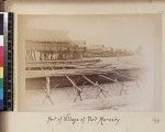 View of houses on stilts over the sea, Port Moresby, Papua New Guinea, ca. 1890