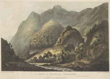 A view in Matavai, Otaheite / drawn & etch'd by J. Webber; aqua tinta by M.C. Prestel