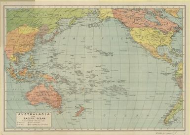 Map of Australasia and Pacific Ocean incl. Malaya, Indo-China and the Far East