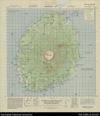 Papua New Guinea, Northeast New Guinea, Karkar Island, Provisional map, Sheet B55/2, 1944, 1:63 360