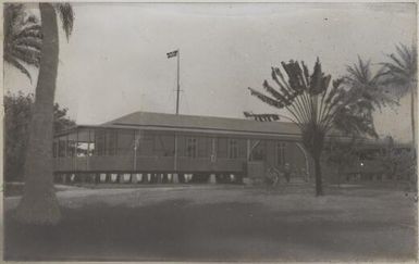 Allied headquarters, with the Union Jack flying overhead, Rabaul, New Guinea, 1914